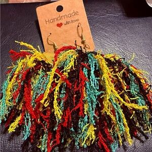 Colorful Handmade Fringe Earrings